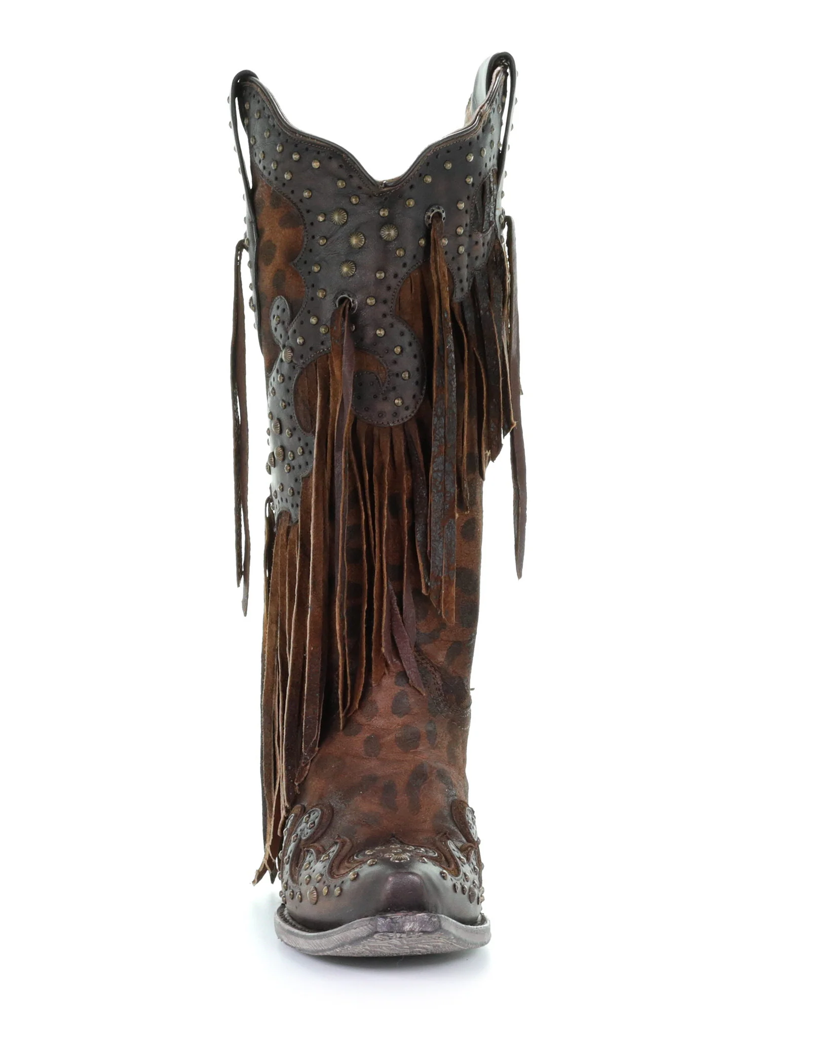 Women's Cheetah and Fringe Western Boots - Image 13