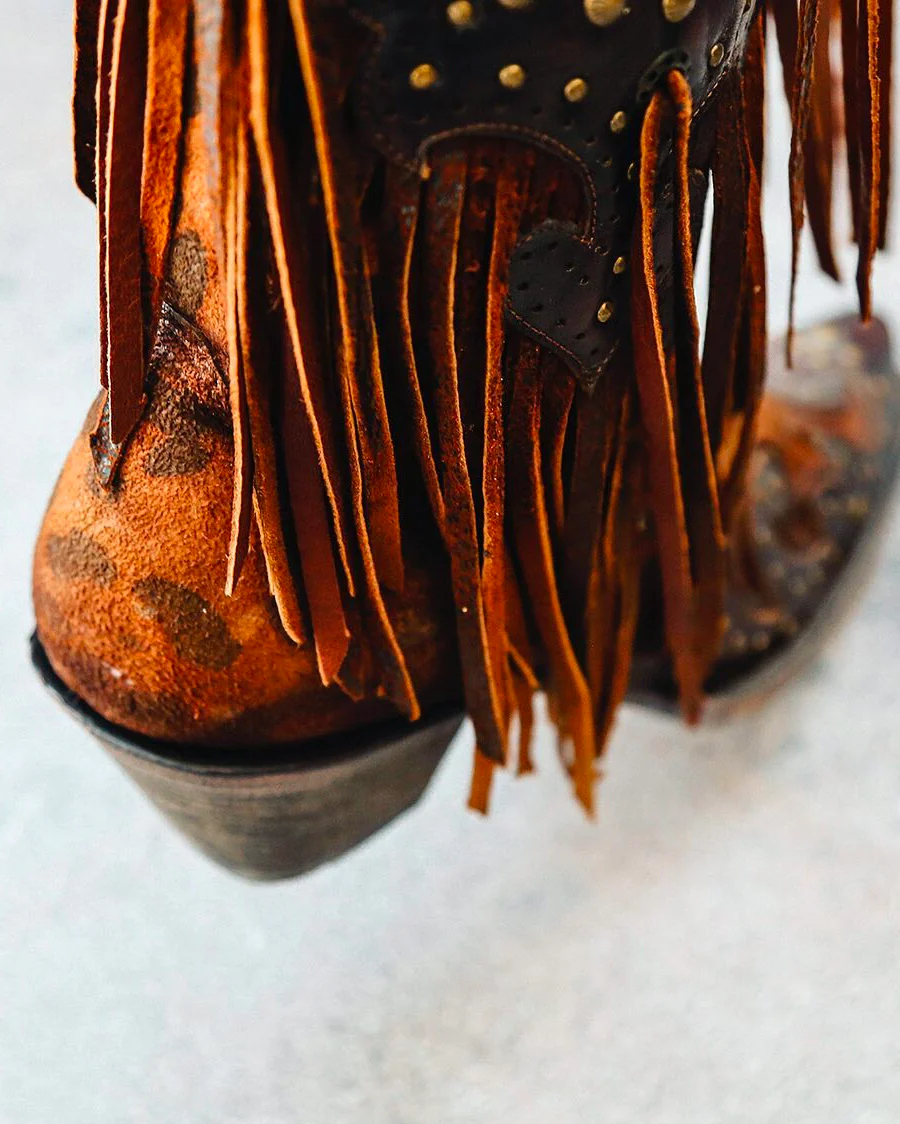 Women's Cheetah and Fringe Western Boots - Image 17