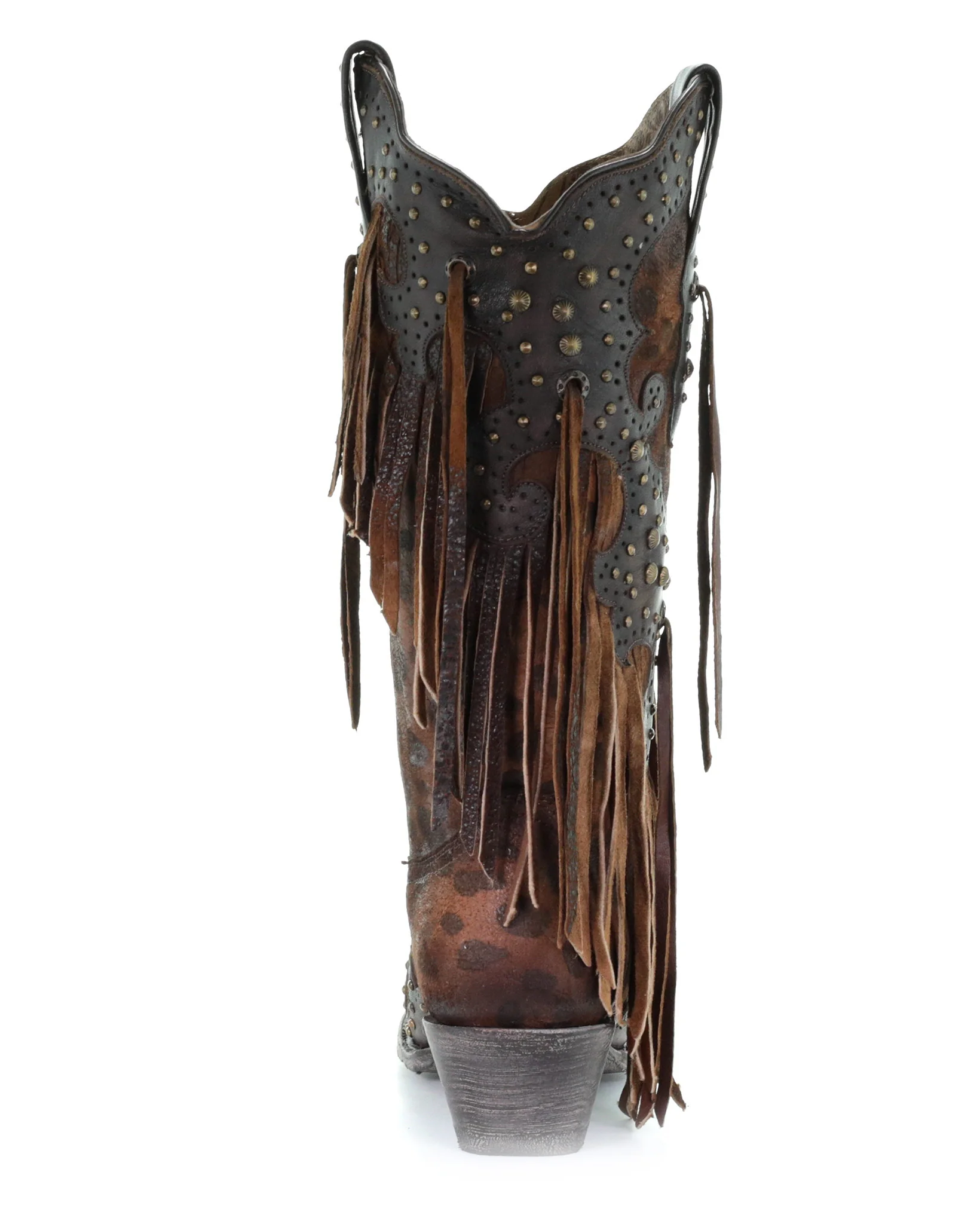 Women's Cheetah and Fringe Western Boots - Image 7