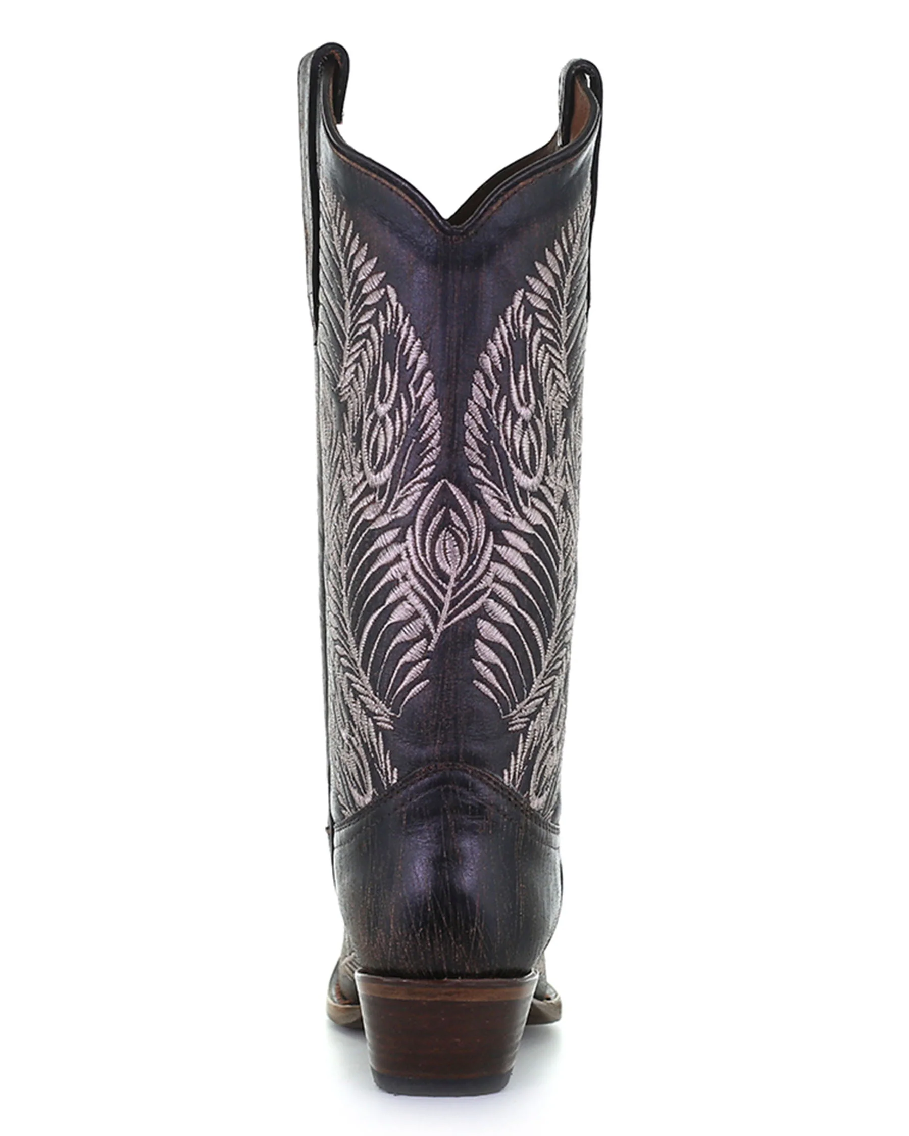 Women's Circle G Feather Embroidery Western Boots - Image 4
