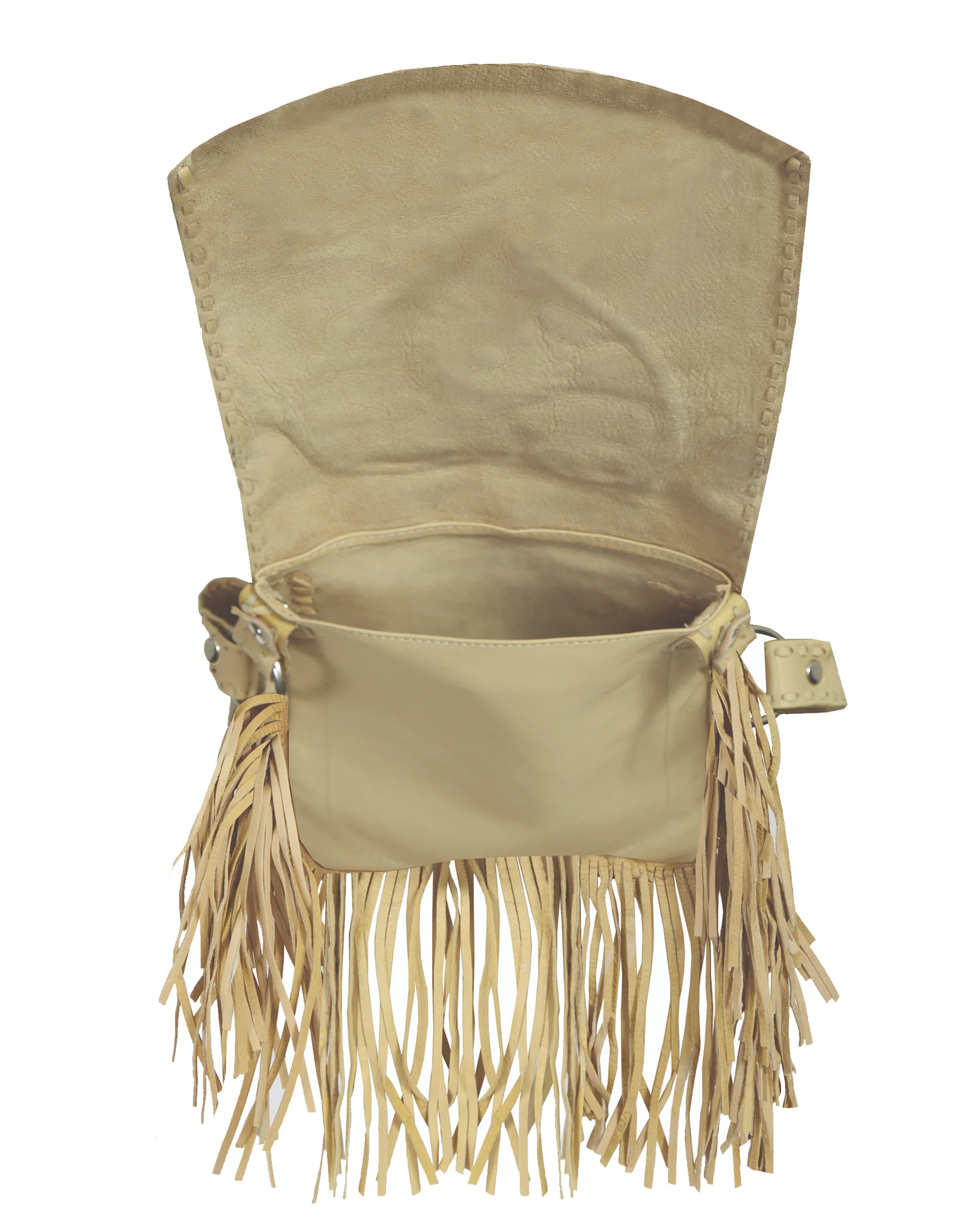 Women's Crossbody Concho & Fringe Leather Purse - Image 3