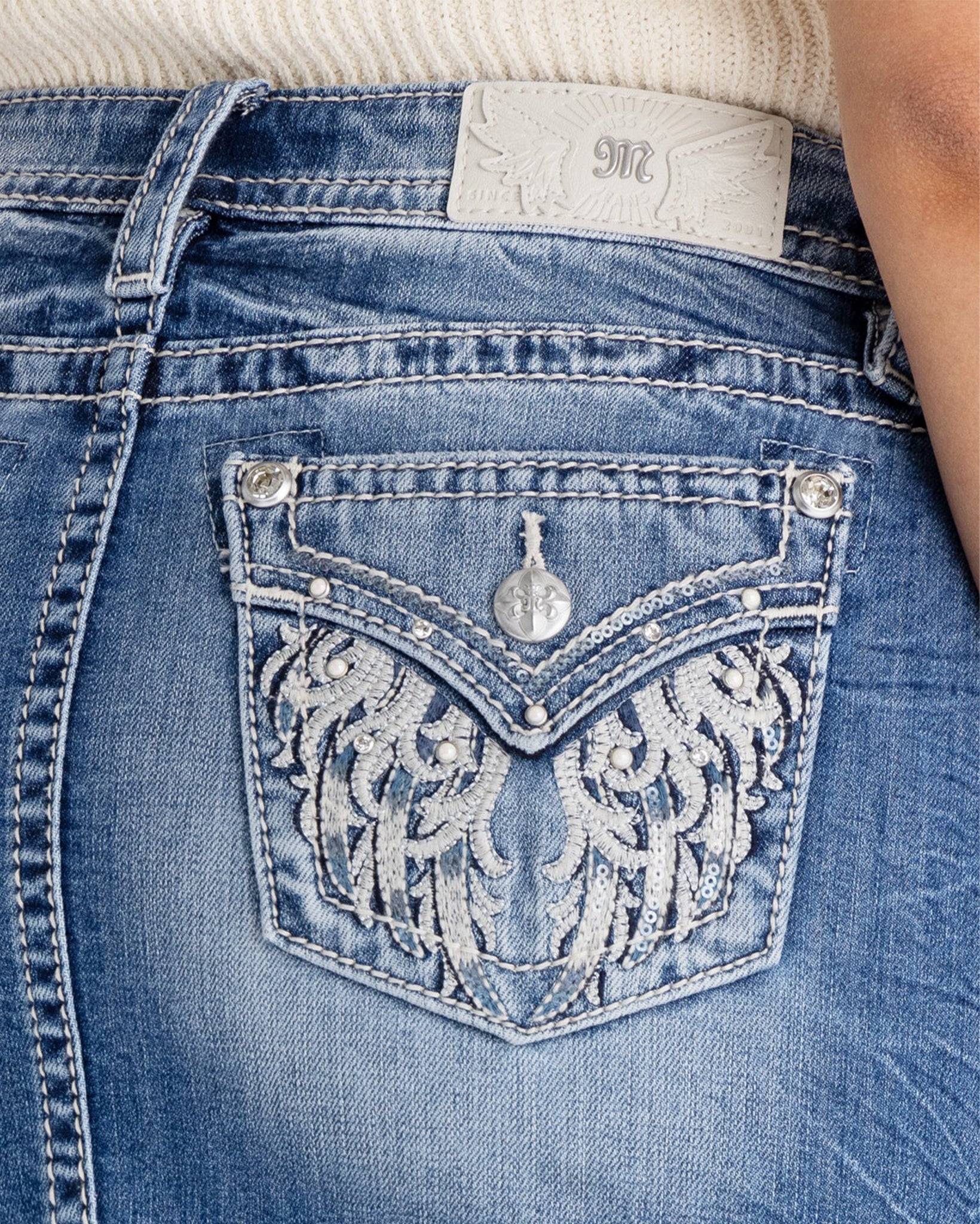 Women's Denim Mini Skirt - M5082N204 - Image 4
