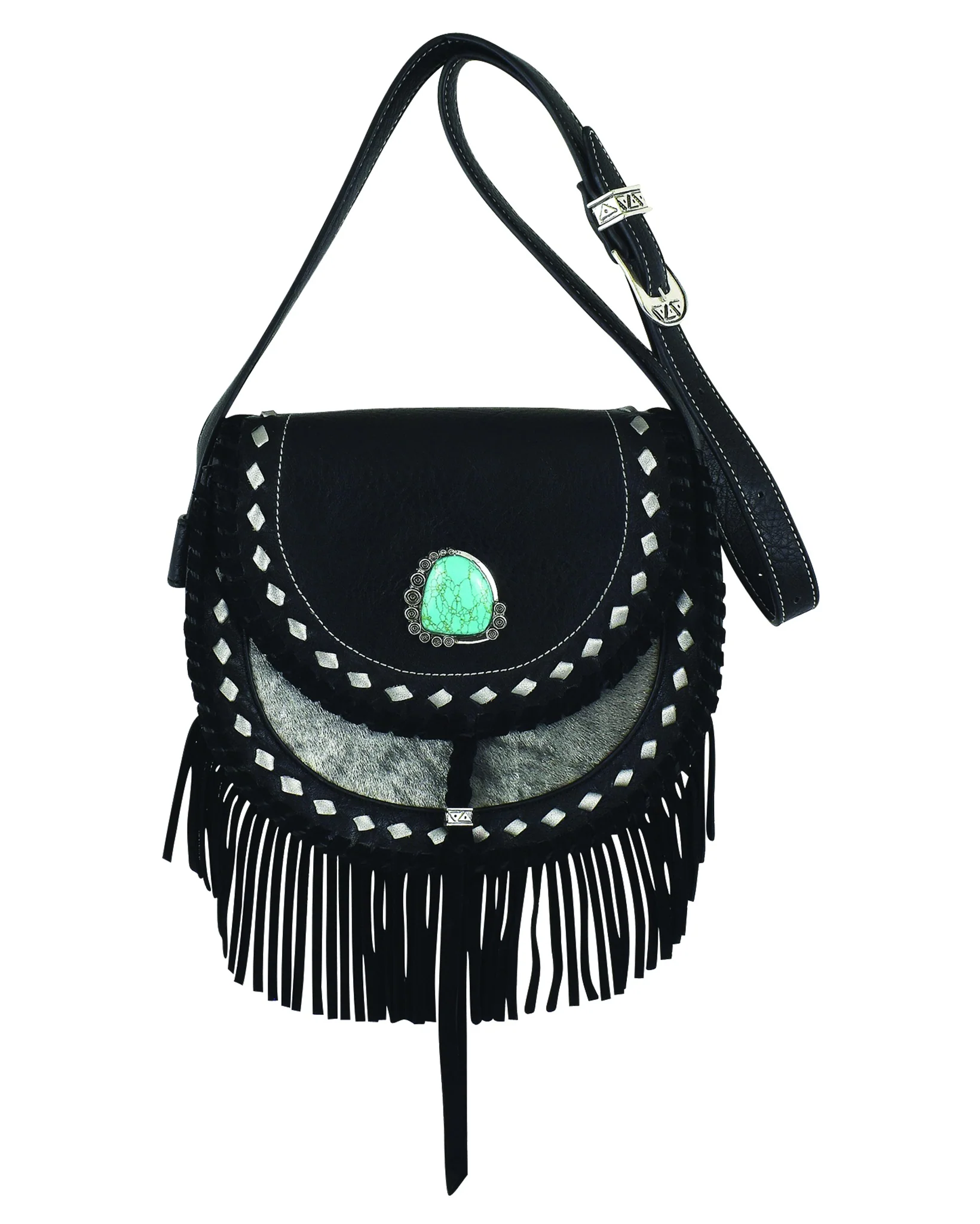 Women's Genuine Hair On Saddle Bag
