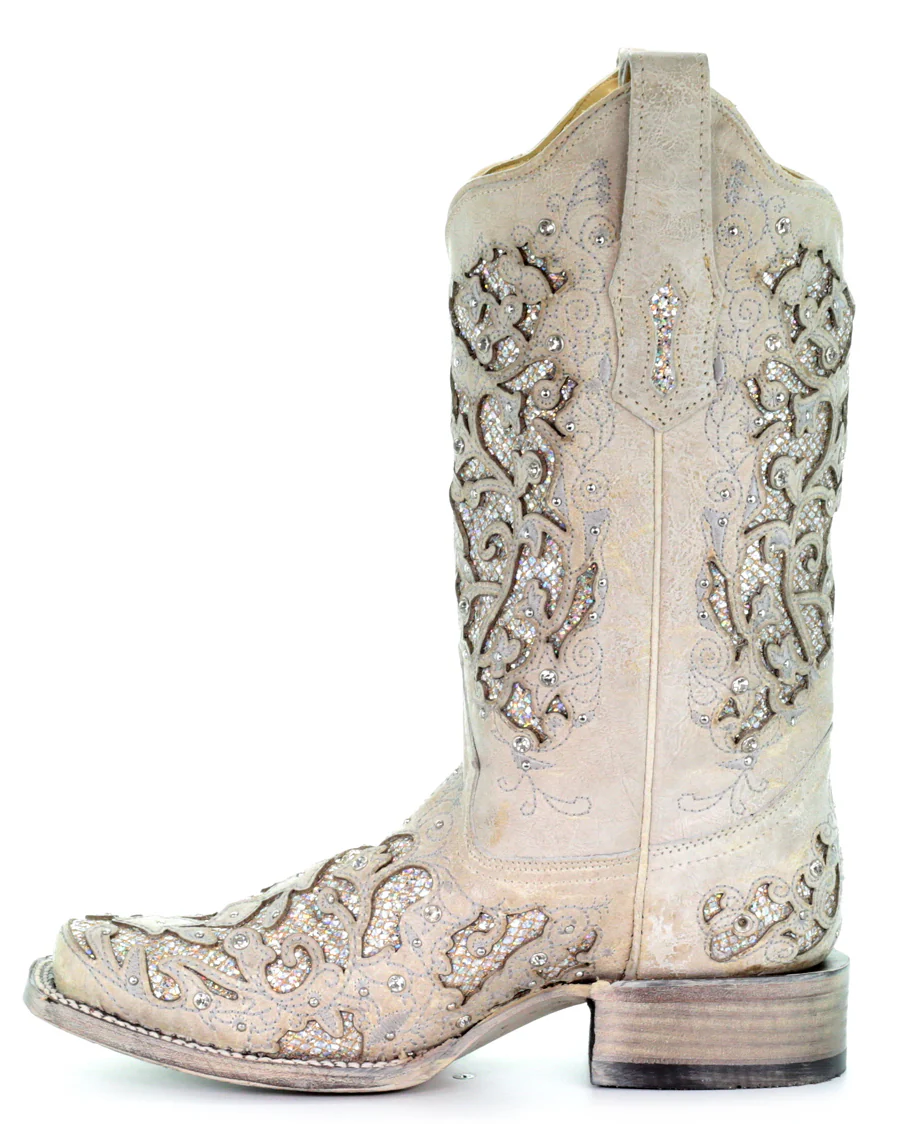 Women's Glitter Inlay Wedding Boots - Image 3