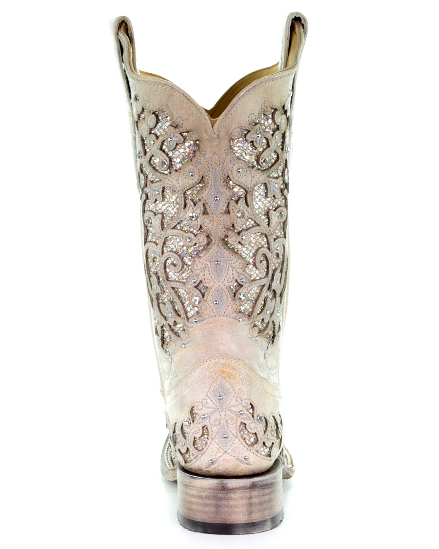 Women's Glitter Inlay Wedding Boots - Image 4