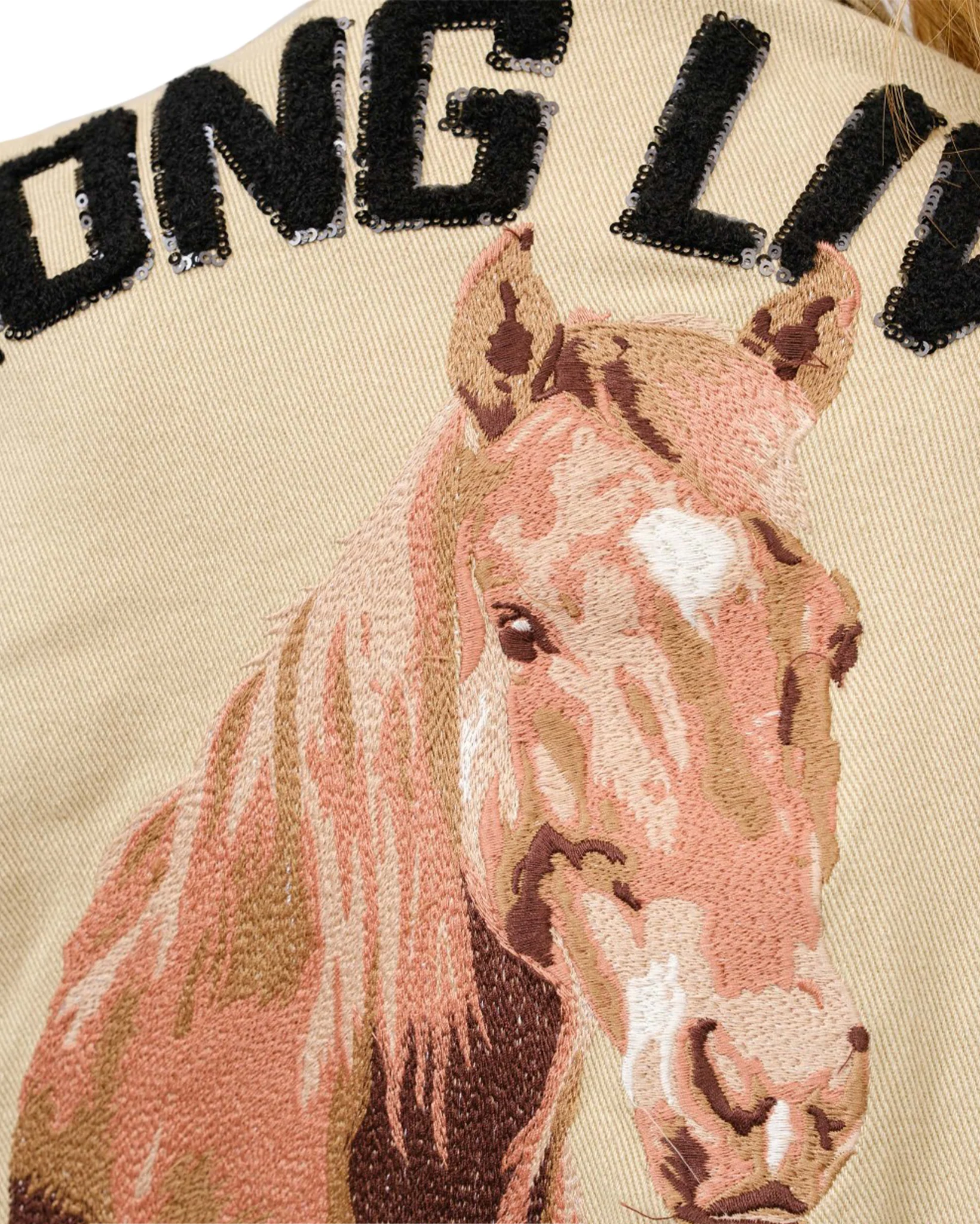 Women's Long Live Cowgirls Twill Denim Jacket - Image 3