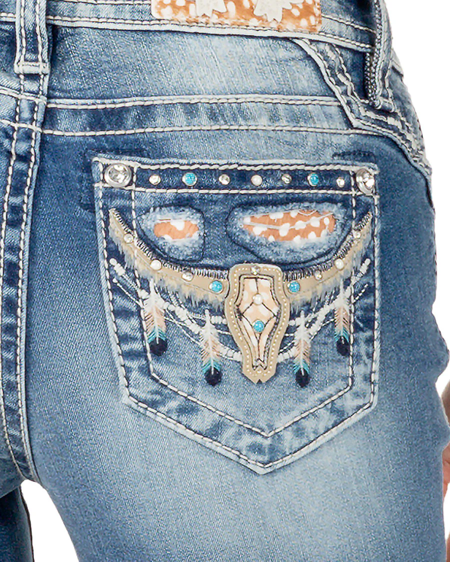 Women's Oh My Steer Mid-Rise Bootcut Jeans - Image 3