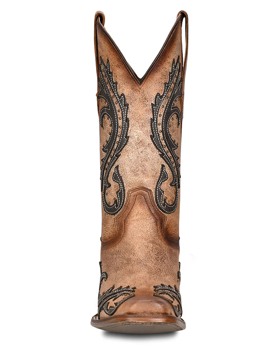 Women's Overlay Embroidery & Studs Western Boots - Image 3