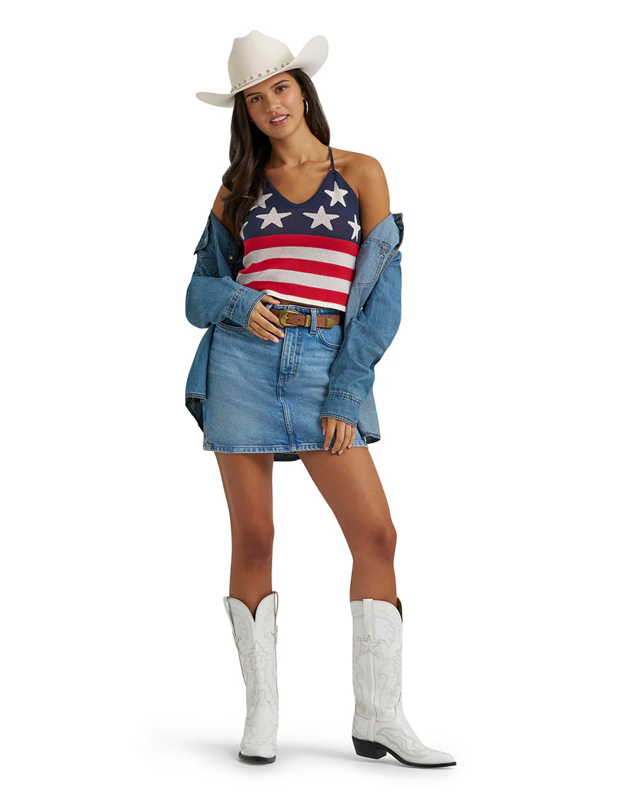 Women's Retro® Americana Crochet Tank - 112379502 - Image 6
