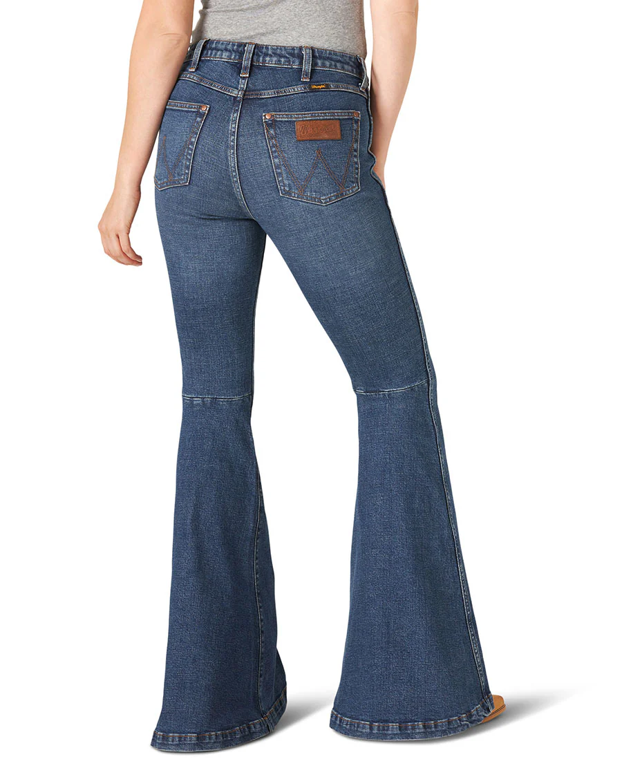 Women's Retro The Green Trumpet Flare Jeans - Image 2
