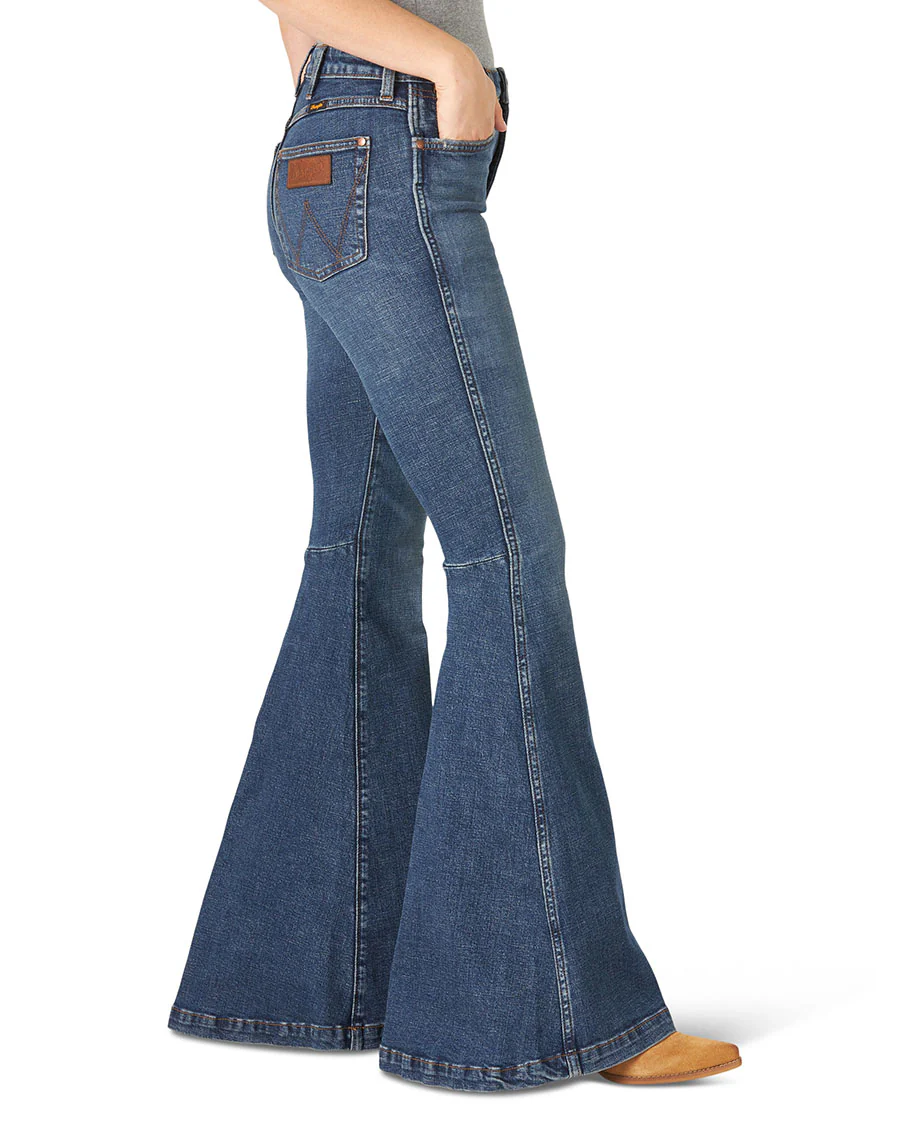 Women's Retro The Green Trumpet Flare Jeans - Image 3