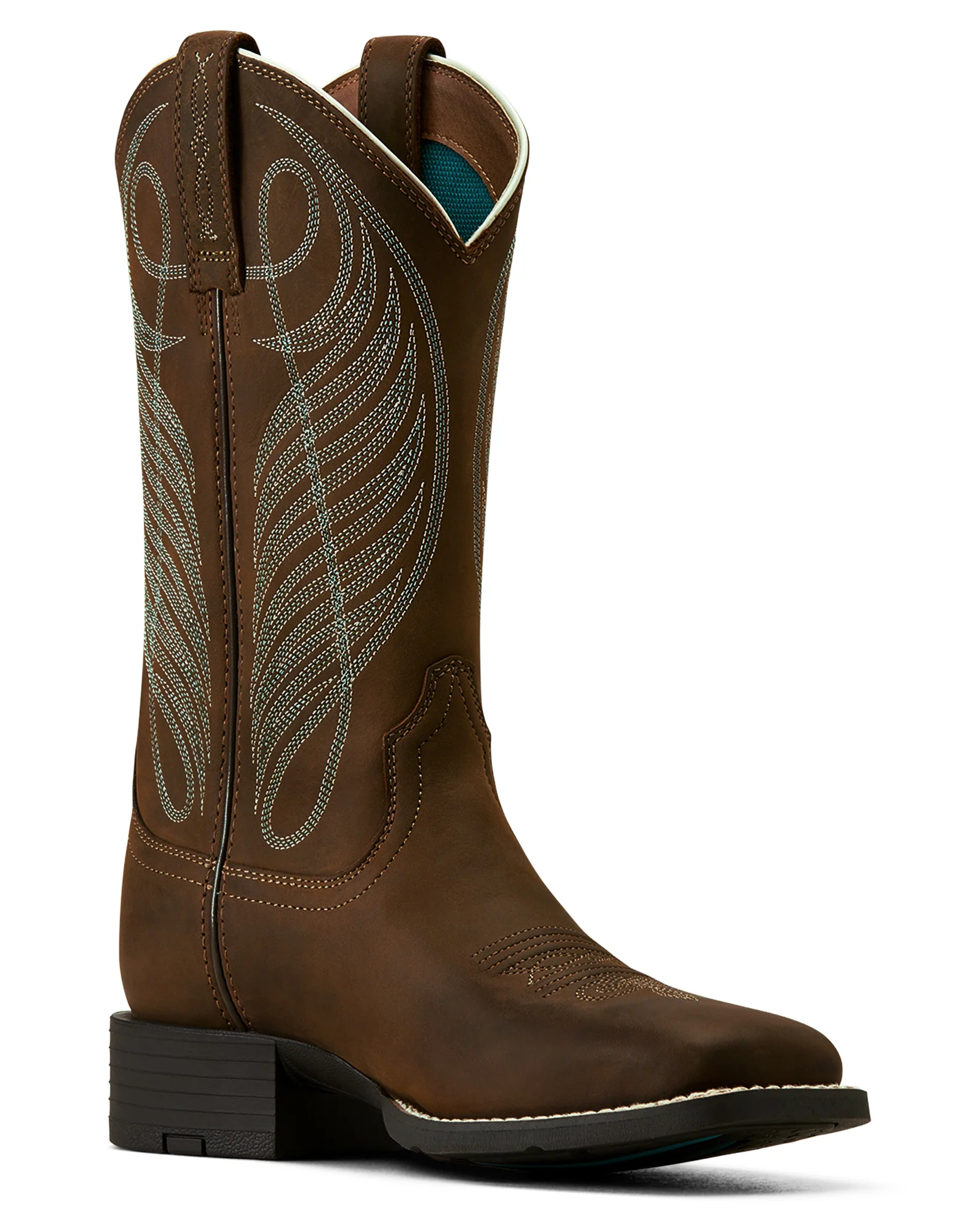 Women's Round Up Wide Square Toe Western Boots - 10018528