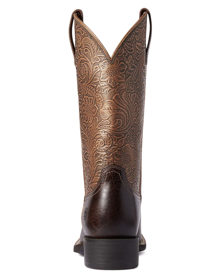 Women's Round Up Wide Square Toe Western Boots - Image 2