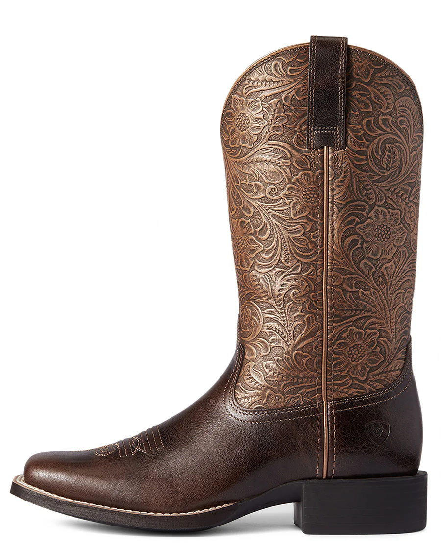 Women's Round Up Wide Square Toe Western Boots - Image 3