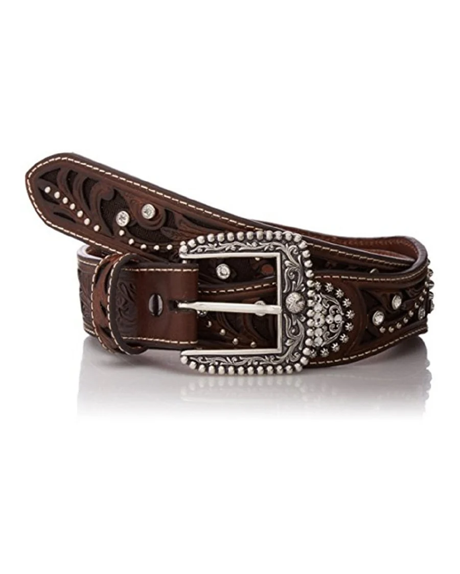 Women's Tooled Western Belt - Image 3