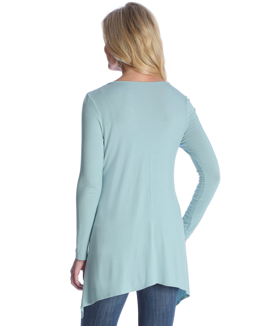 Women's Shark Bite Long Sleeve Blouse - Image 2