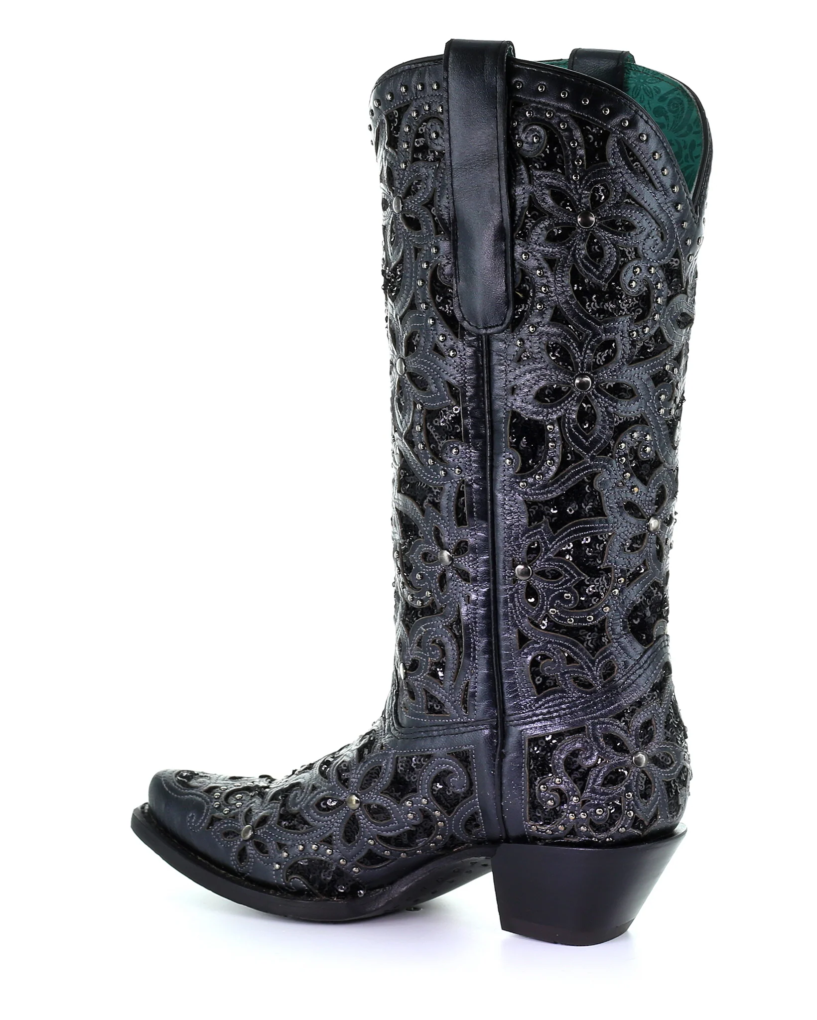Women's Studs and Embroidery Western Boots - Image 10