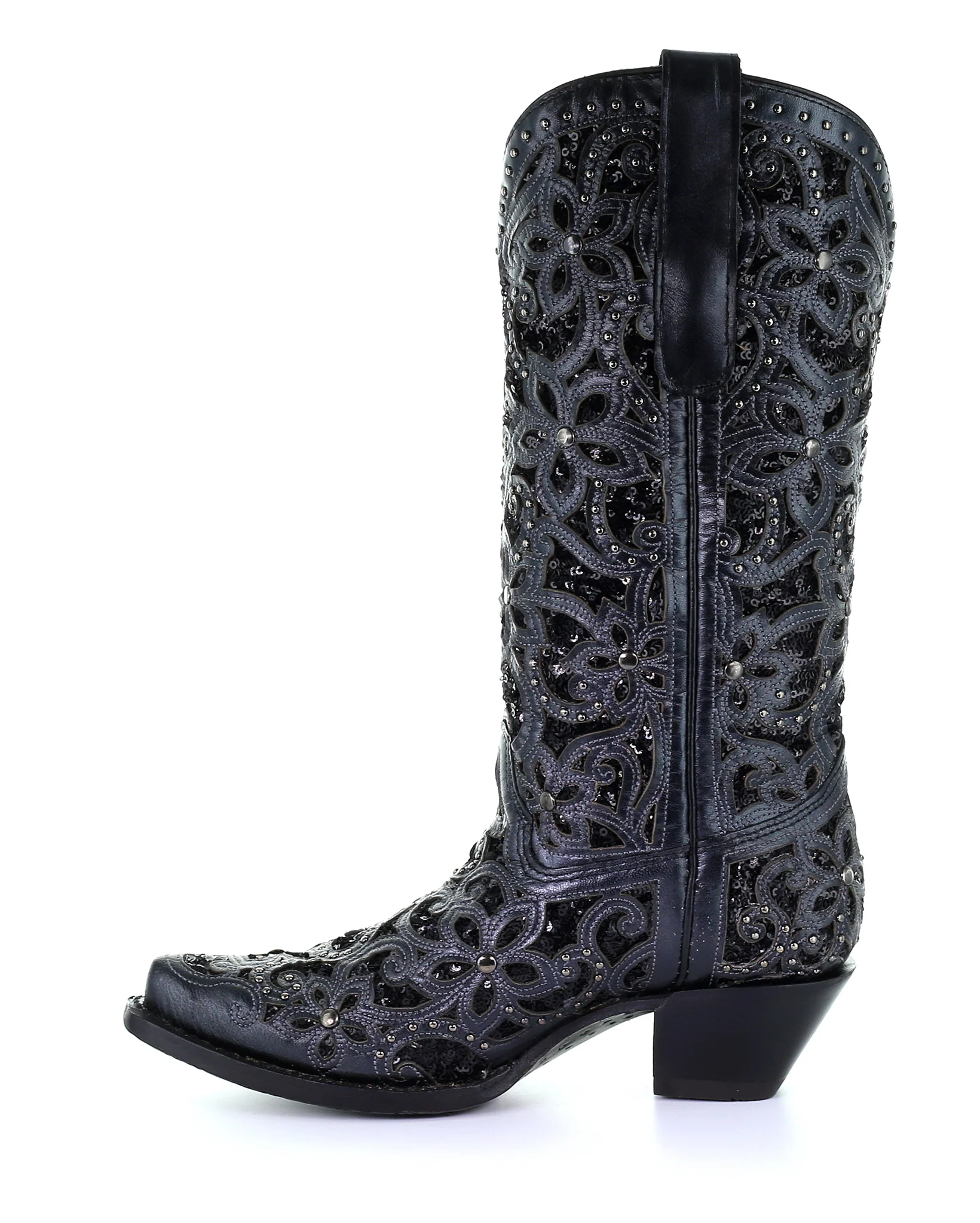 Women's Studs and Embroidery Western Boots - Image 11