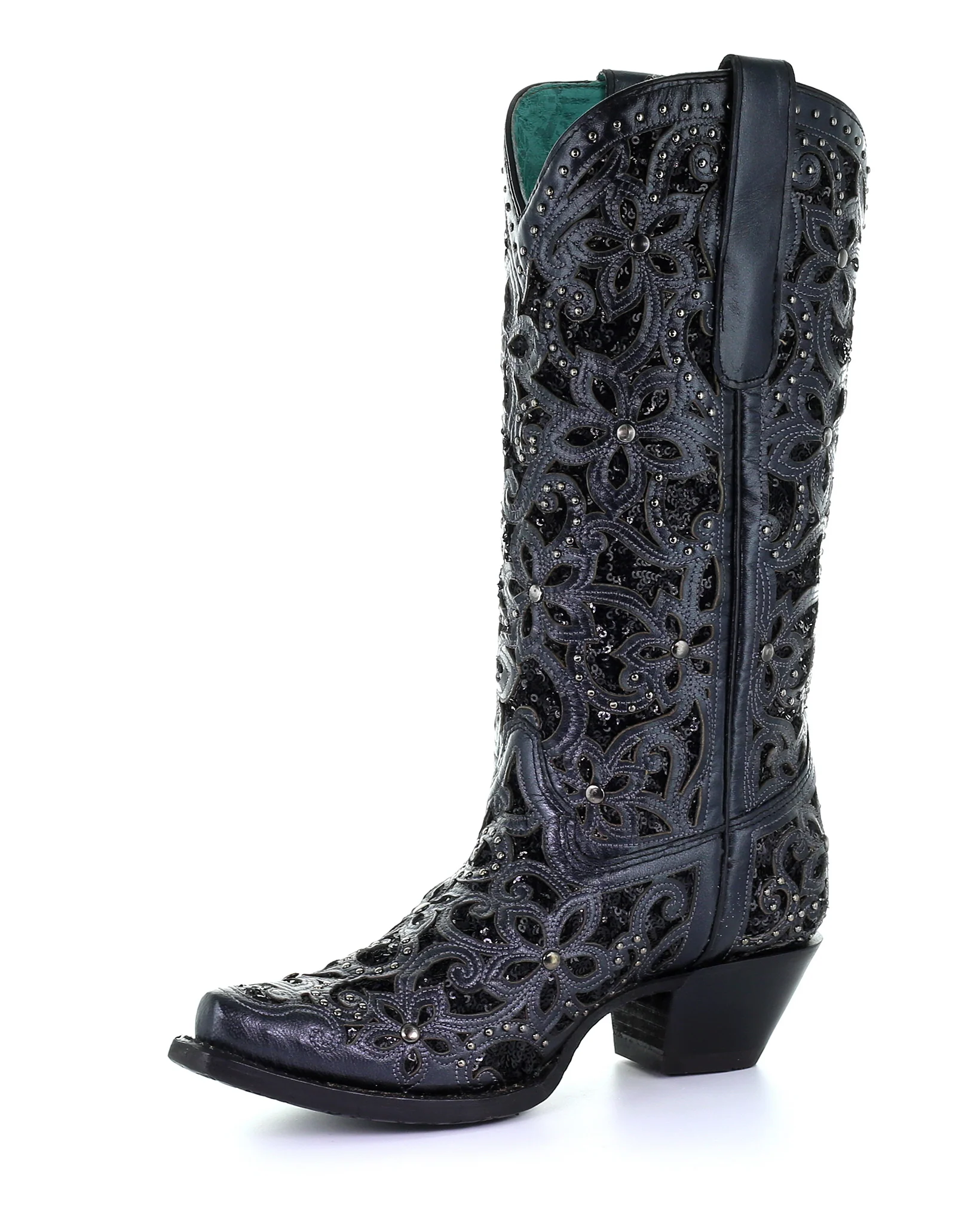 Women's Studs and Embroidery Western Boots - Image 12
