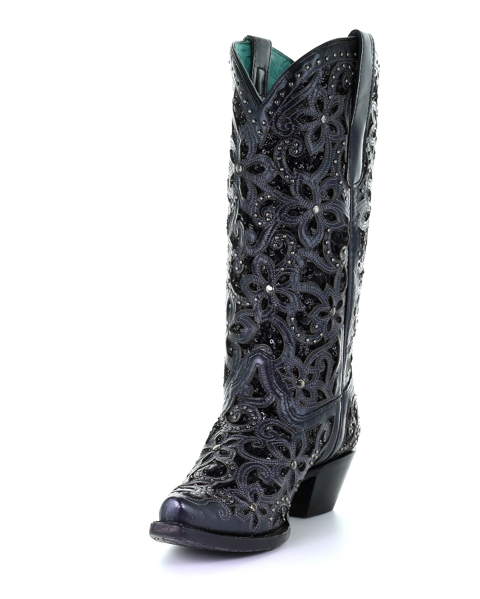 Women's Studs and Embroidery Western Boots - Image 13