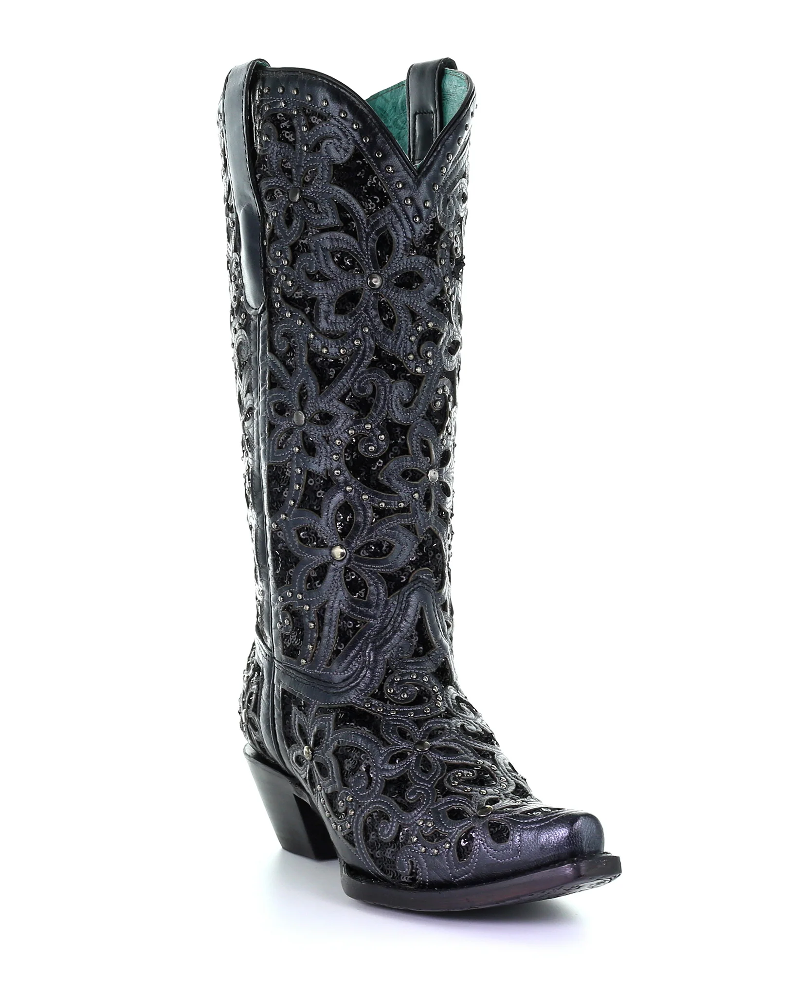 Women's Studs and Embroidery Western Boots - Image 15
