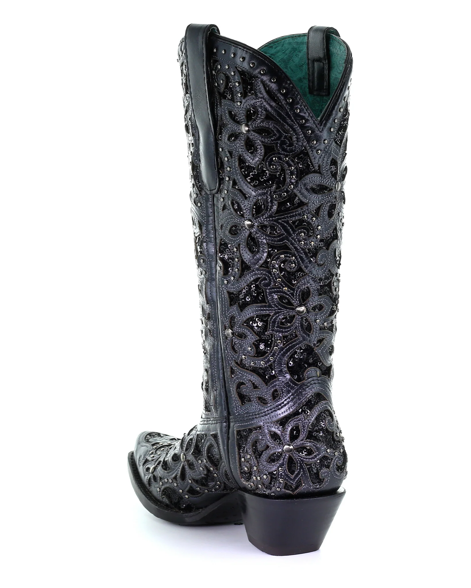 Women's Studs and Embroidery Western Boots - Image 9
