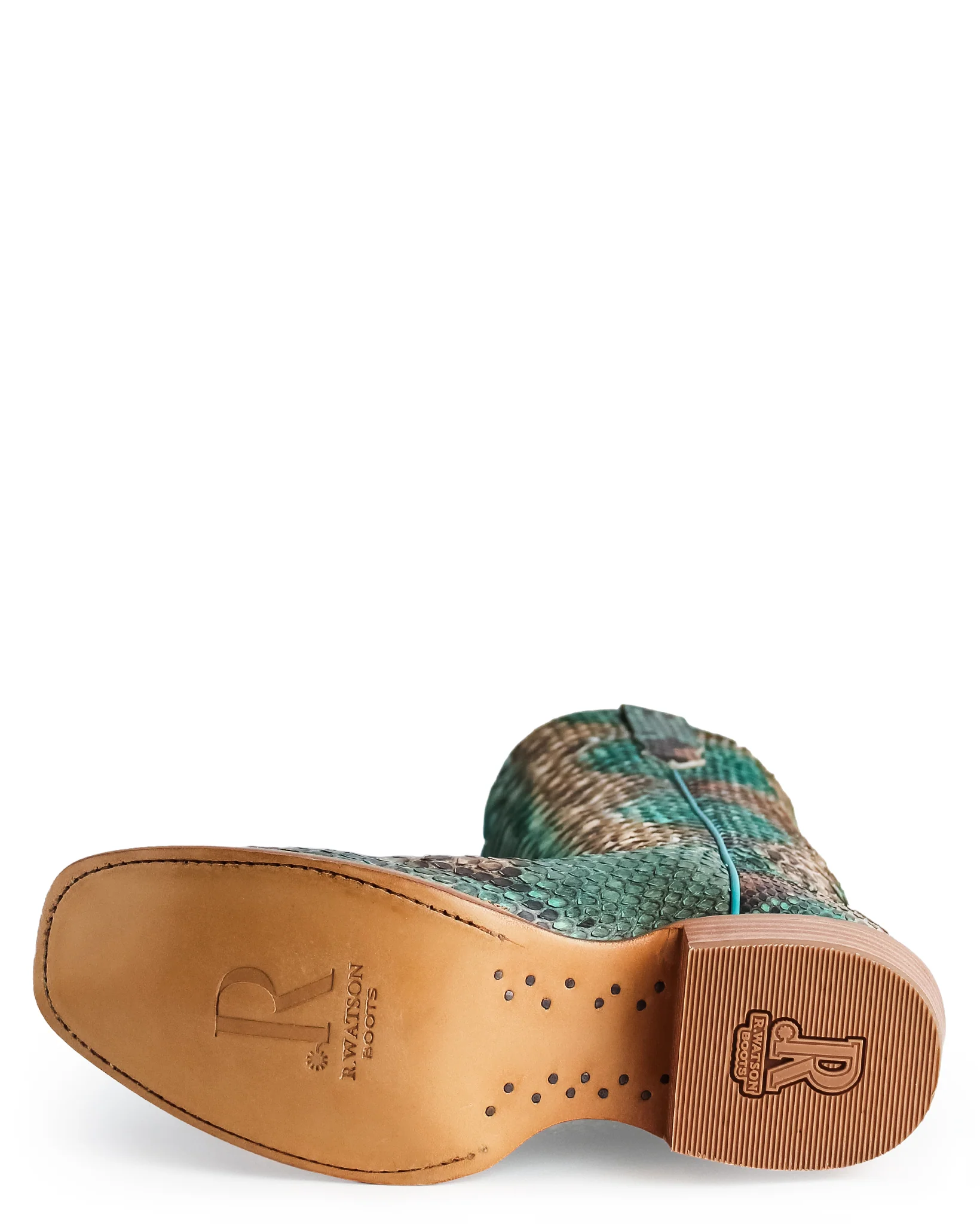 Women's Teal & Copper Exotic Western Boots - Rwl7204-1 - Image 7