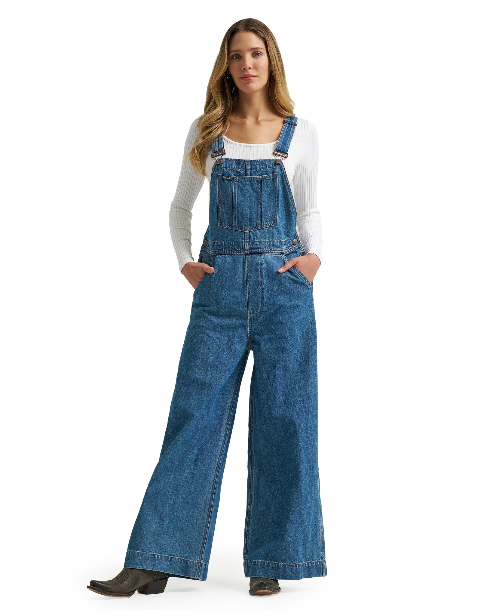 Women's Wrangler Retro Bailey Wide Leg High Rise Overalls - 112382268