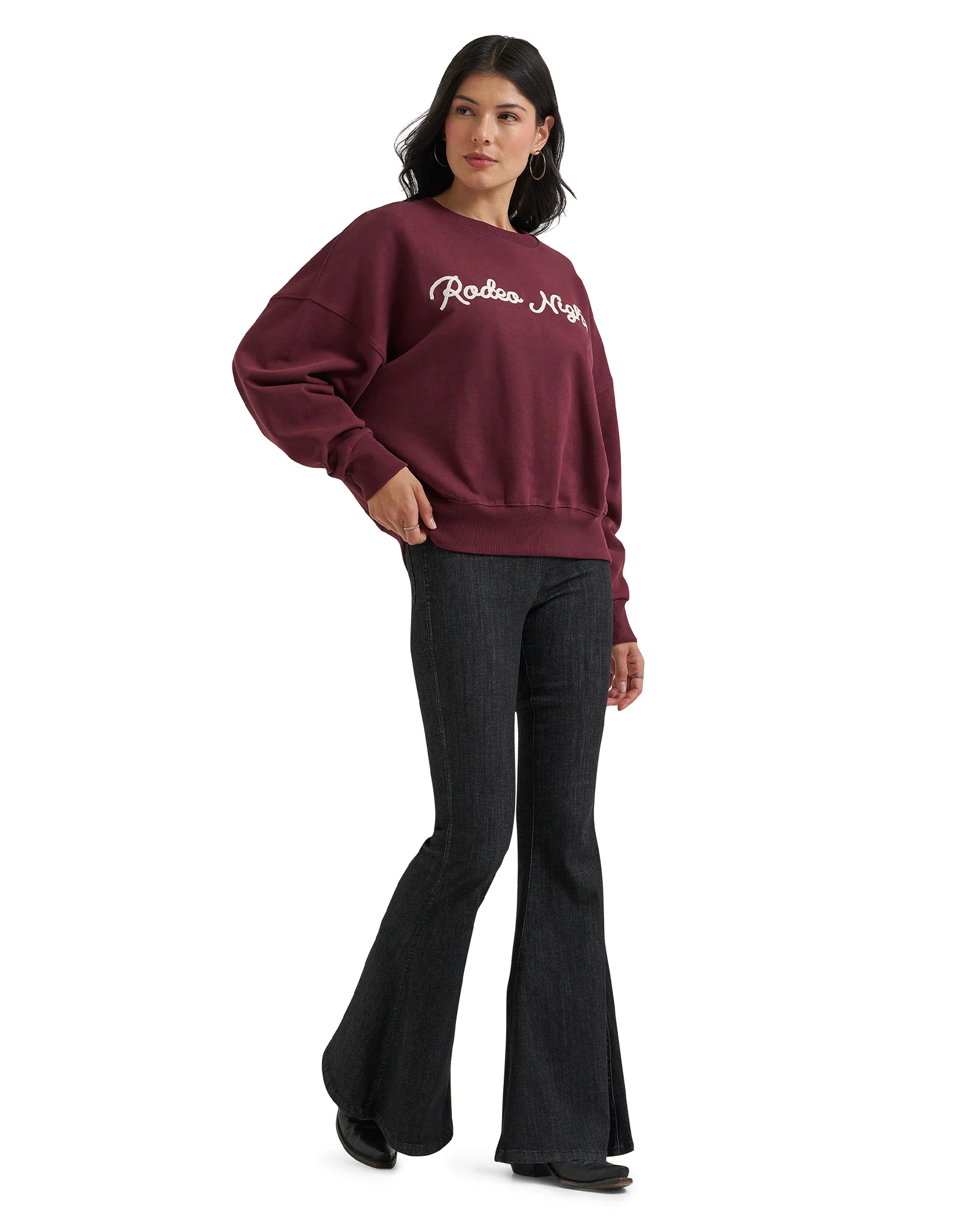 Women's Wrangler X Lainey Wilson Rodeo Nights Sweatshirt - 112382793 - Image 6