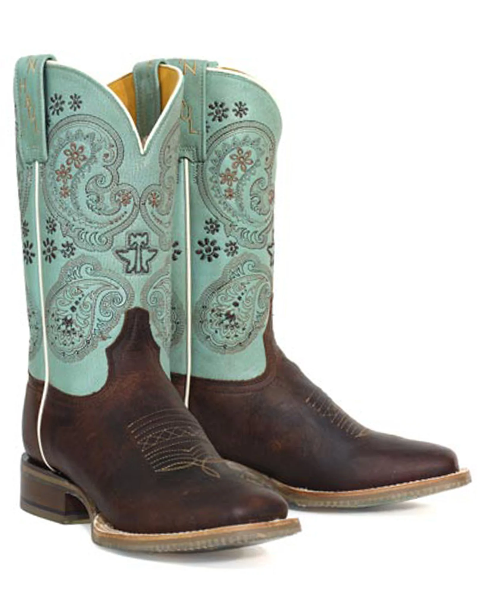 Women's Yee-Haw Two Paisley Cow Western Boots - Image 2