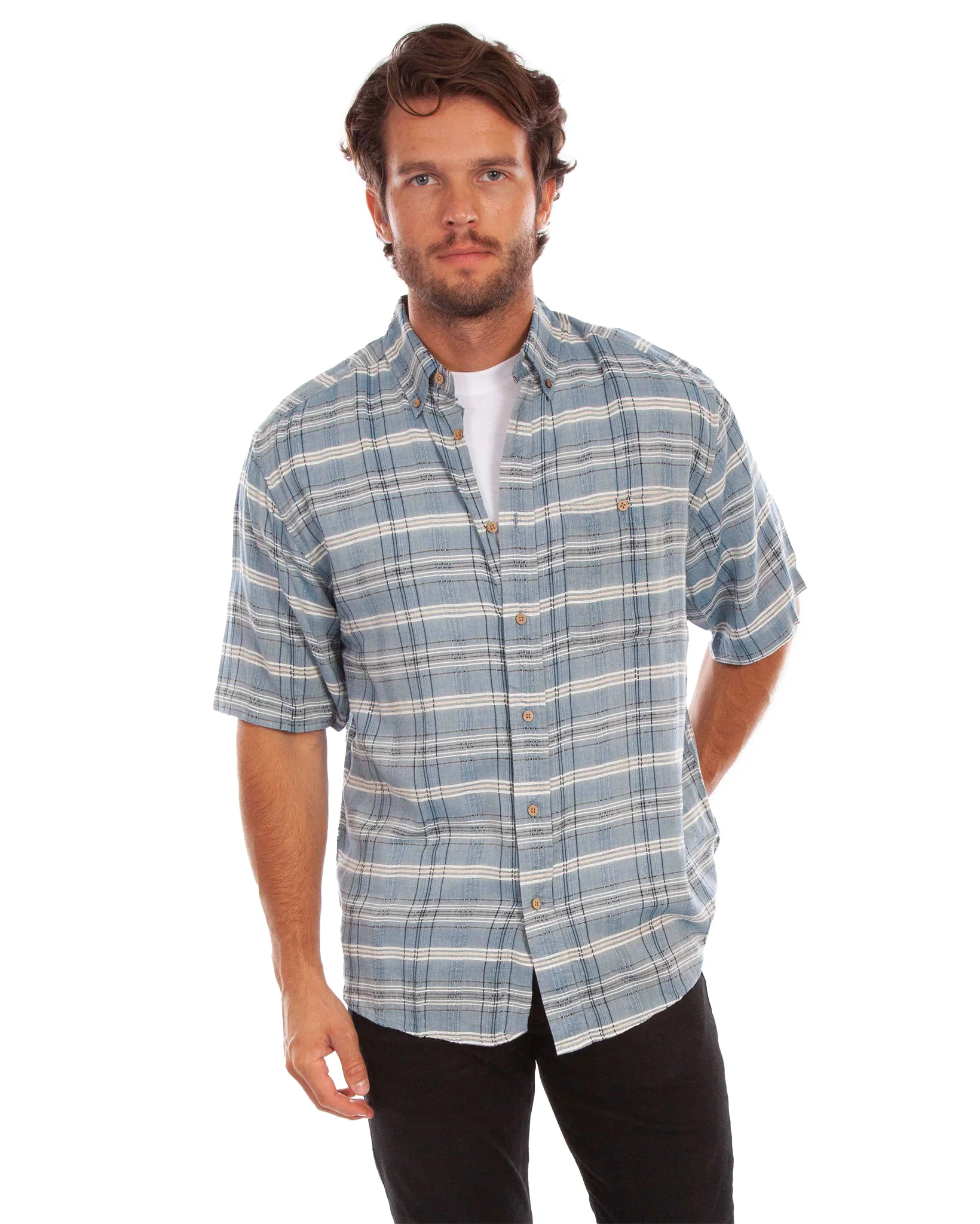 Men's Worn Out Plaid Shirt