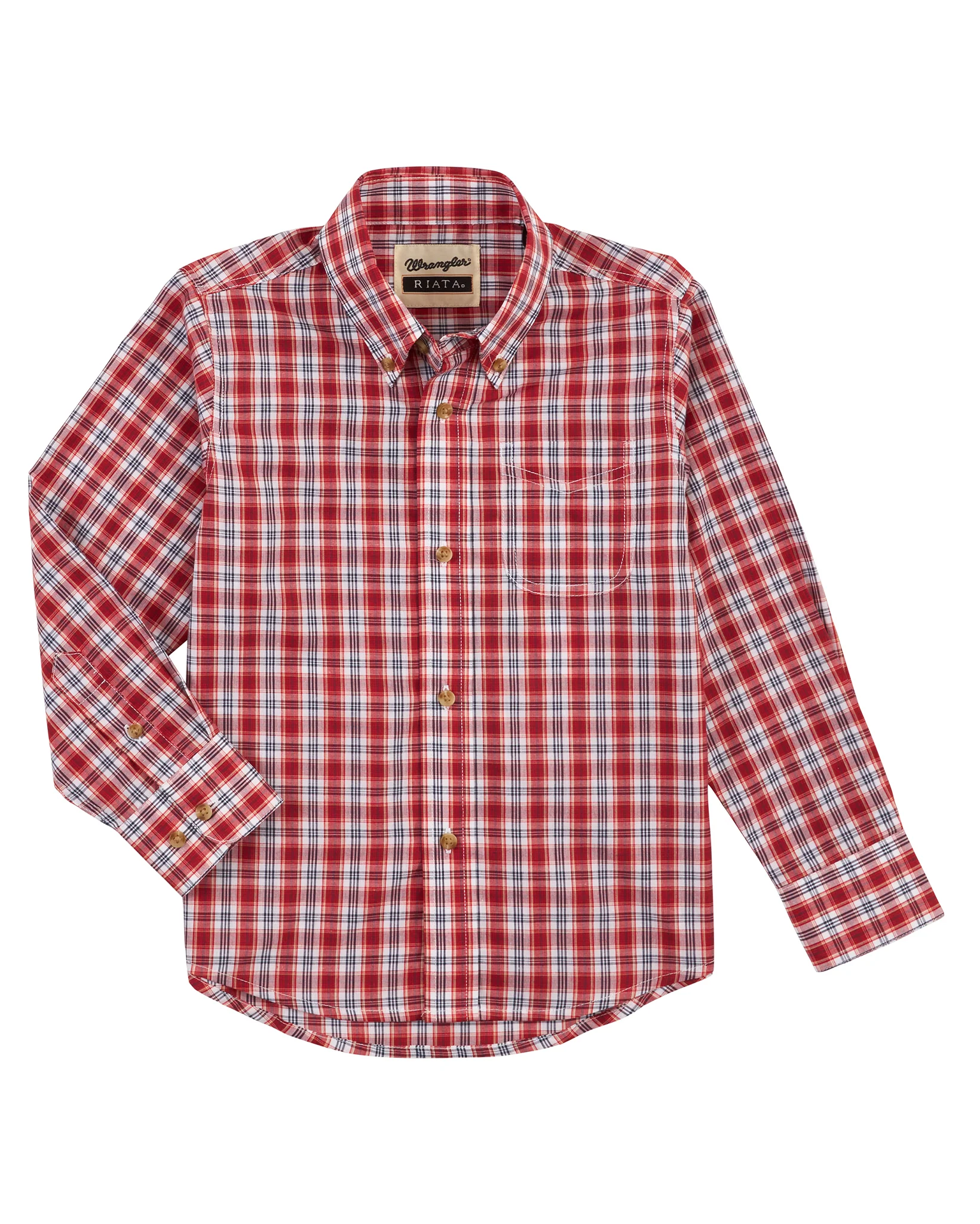 Boys' Riata Assorted Plaid Long Sleeve Western Shirt - Image 2