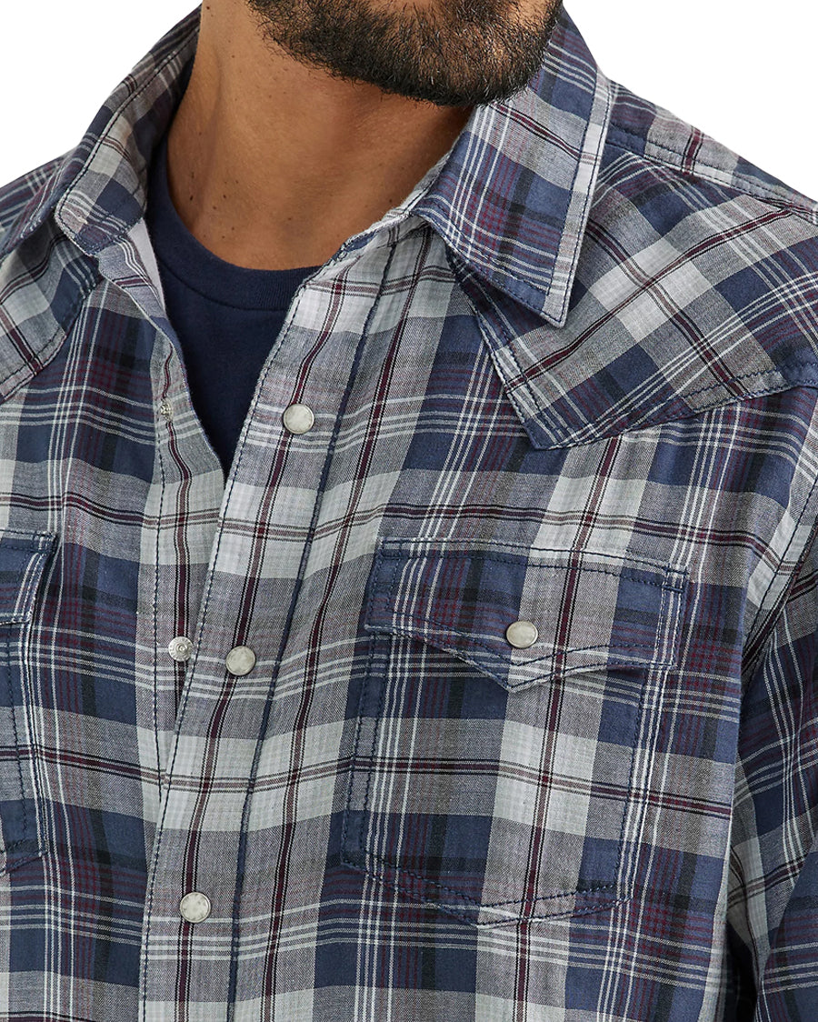Men's Retro Premium Long Sleeve Snap Shirt - Image 4