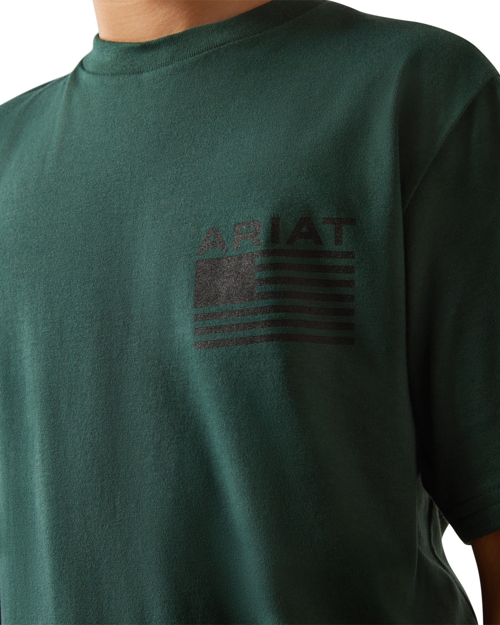 Kids' Ariat Rustic Wood Flag T-Shirt - Image 3