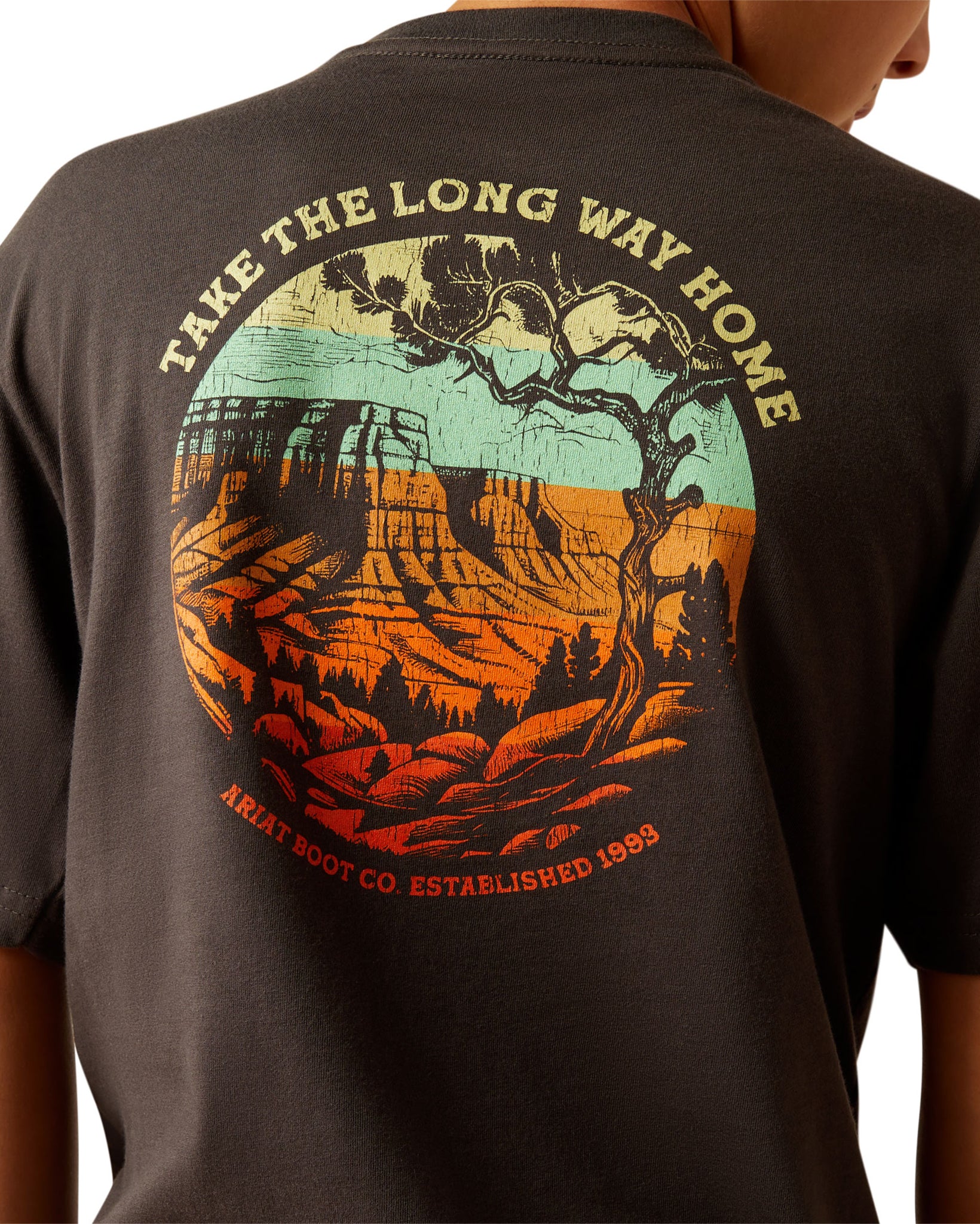 Kids' Ariat Take The Long Way T-Shirt - Image 4