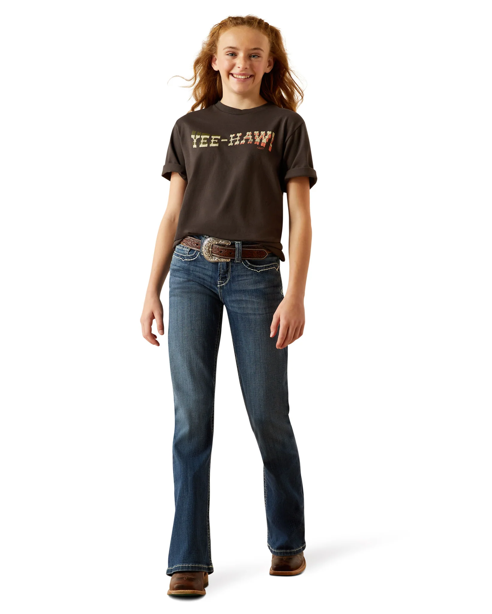 Kids' Ariat Yee Haw Twist T-Shirt - Image 4