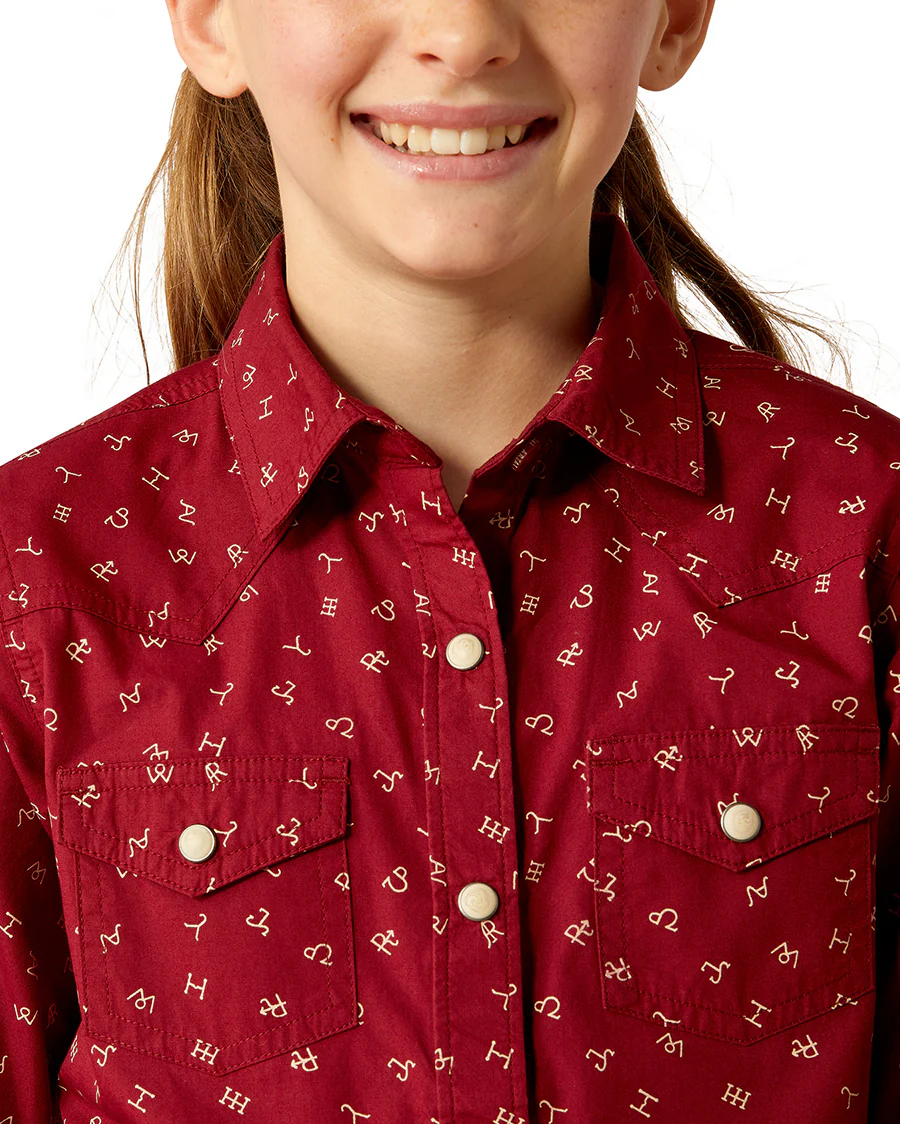 Kids' Red Ranch Shirt - Image 4